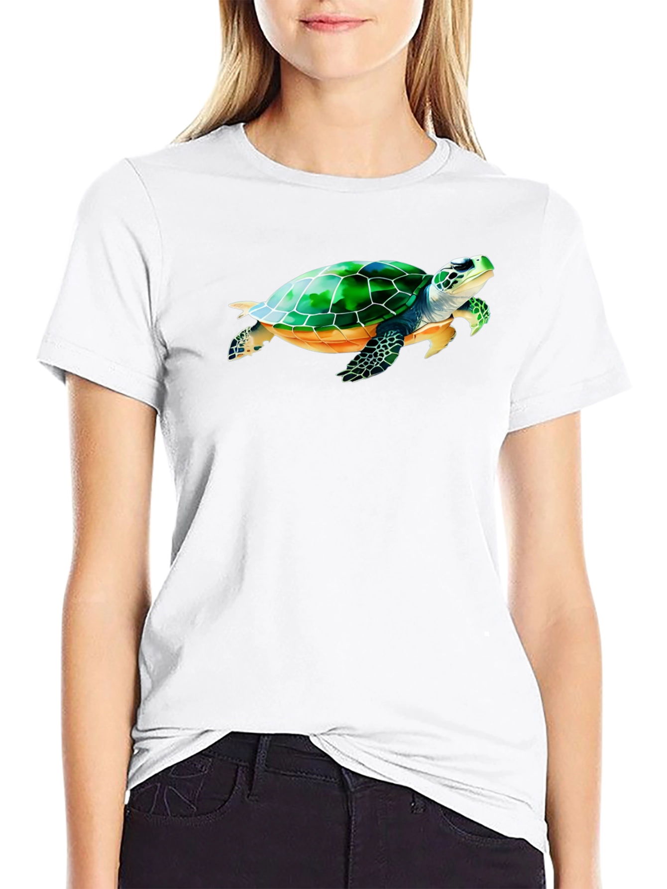 Sea Turtle Graphic Black T-Shirt
