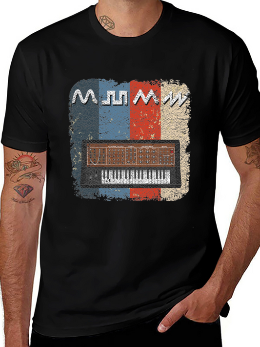 Retro Synthesizer T-Shirt - Vintage Music Tee