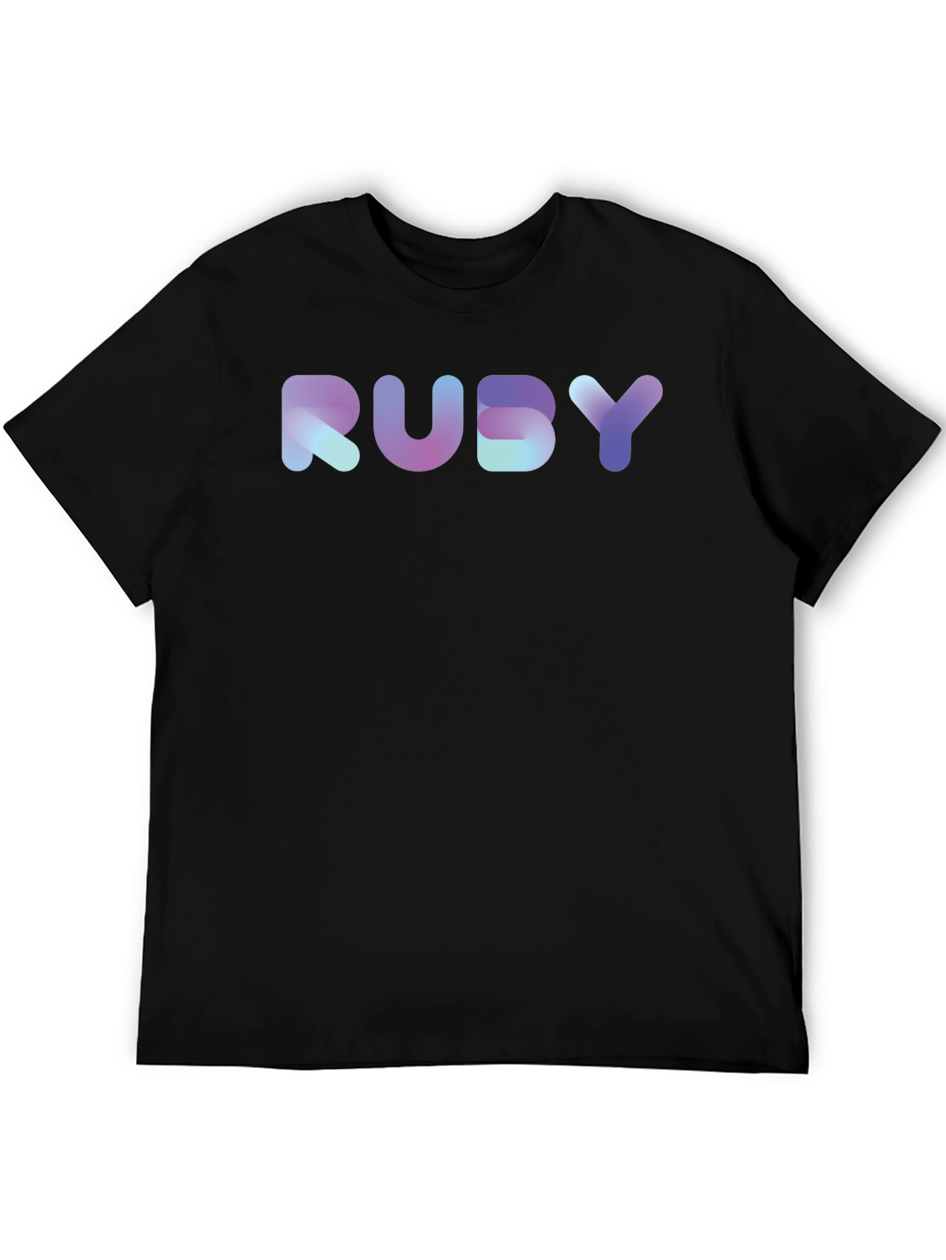 Gradient RUBY Graphic Black T-Shirt