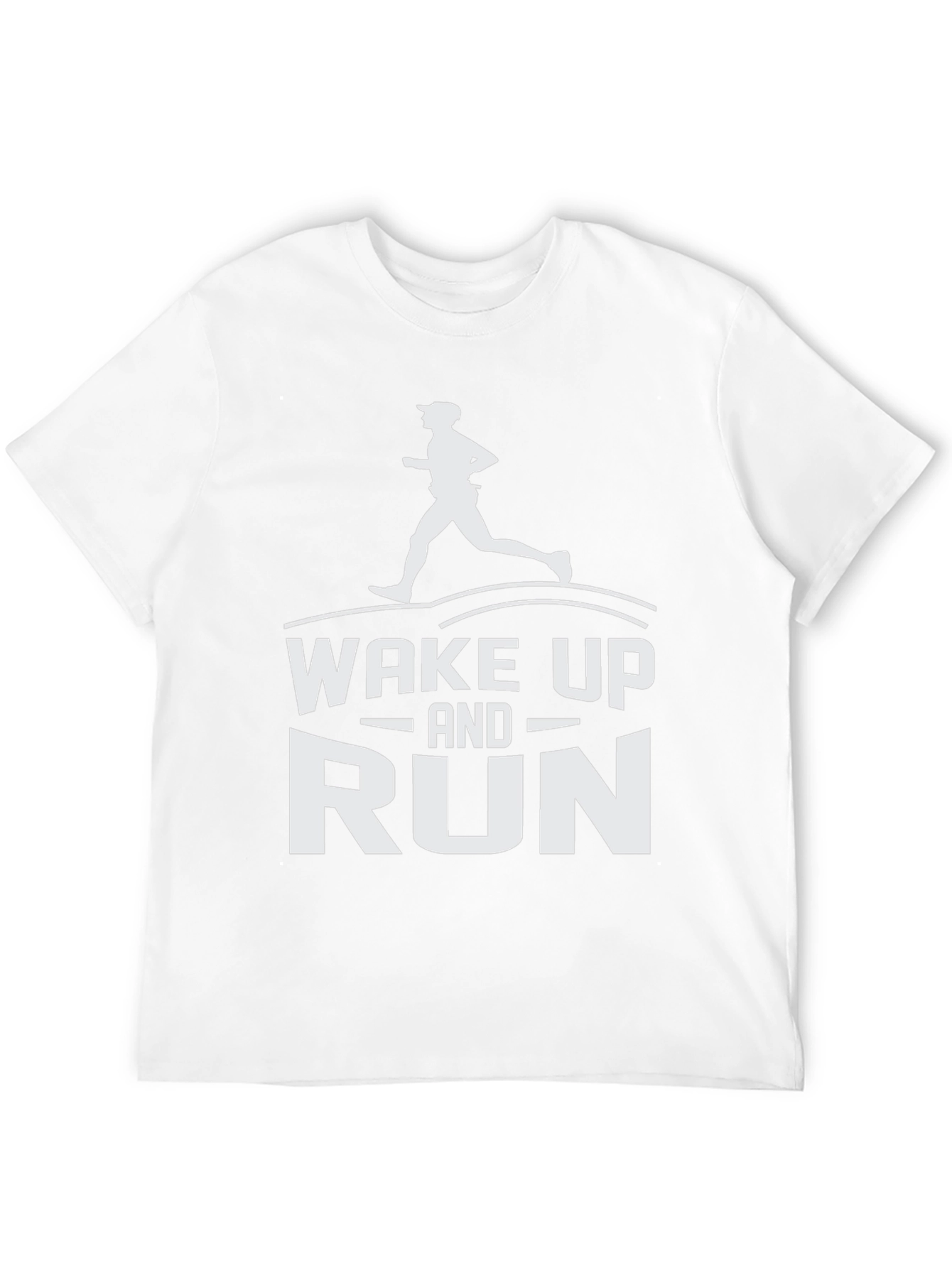 Wake Up and Run Black Graphic Tee