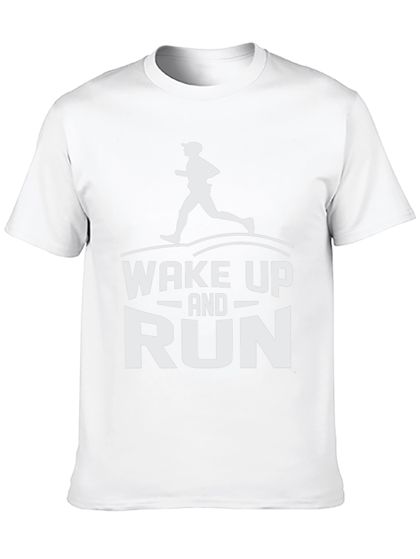 Wake Up and Run Black Graphic Tee