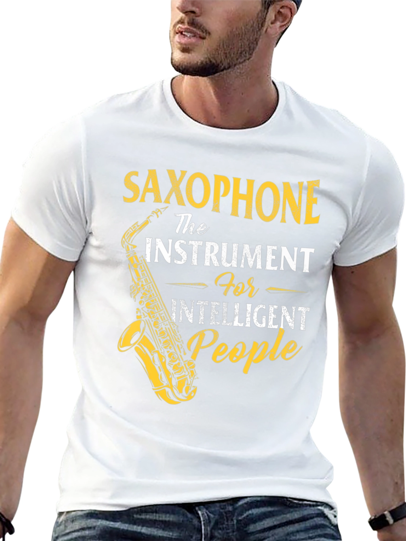 Saxophone Instrument Intelligent People T-Shirt