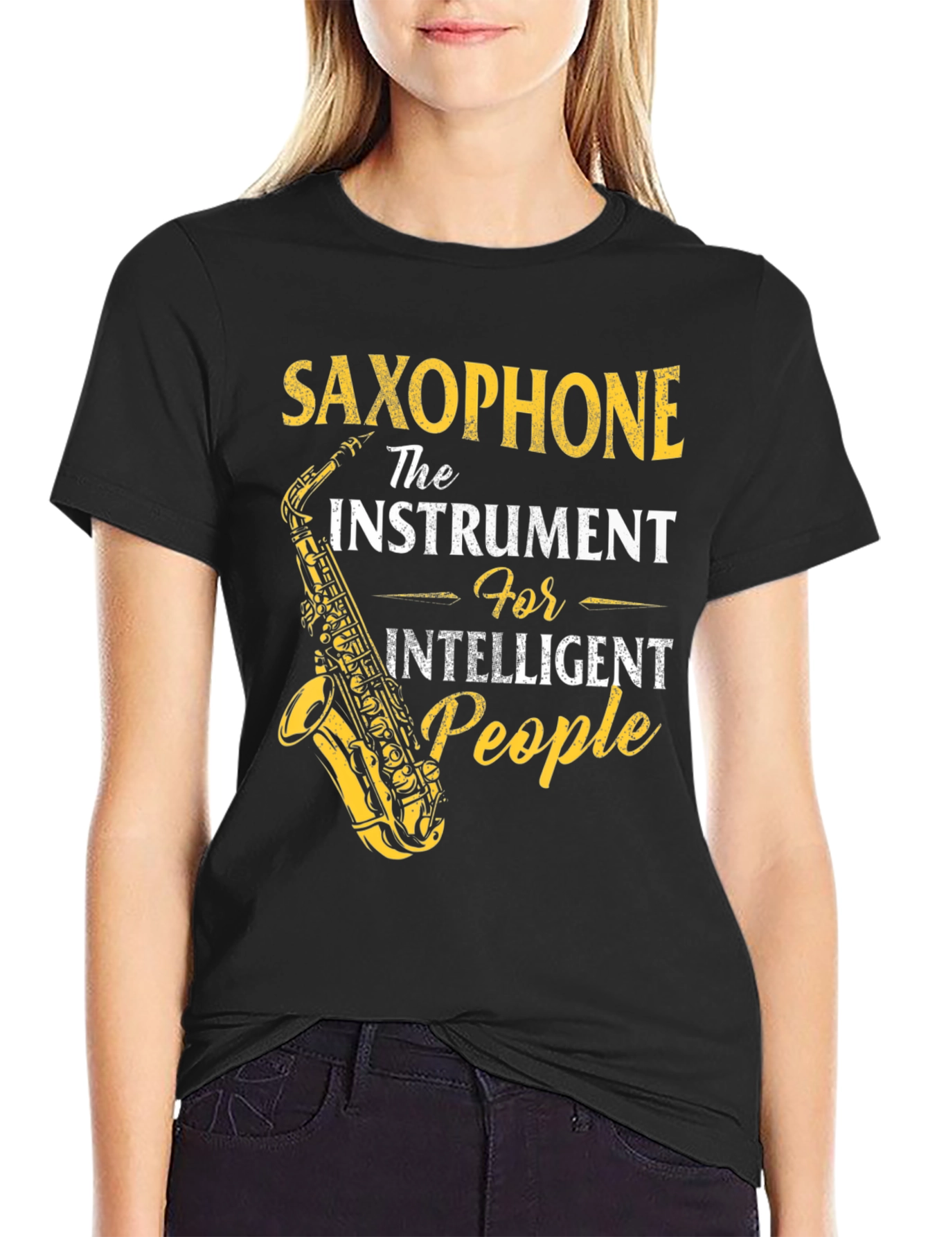 Saxophone Instrument Intelligent People T-Shirt