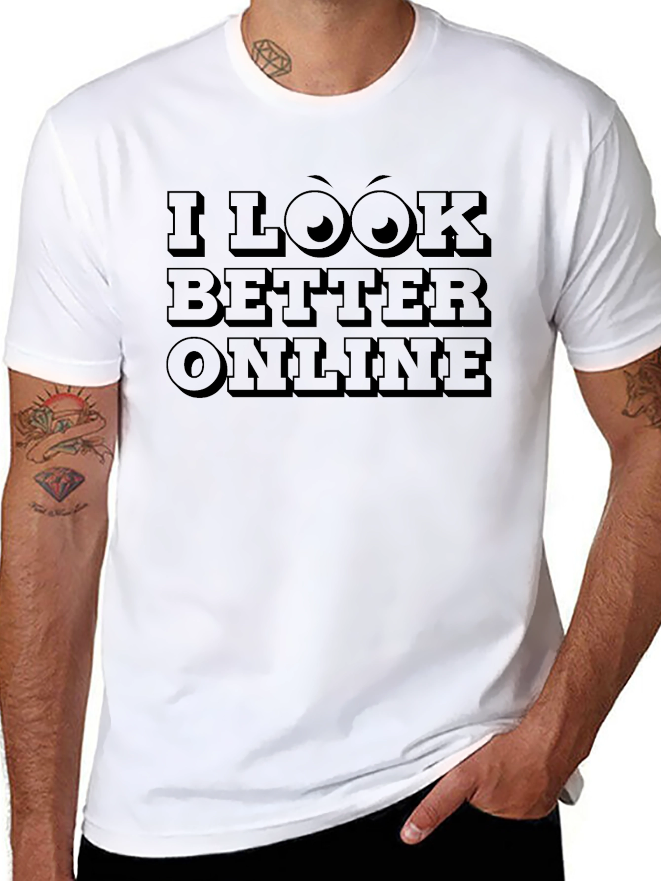 Funny I Look Better Online Black Graphic T-Shirt