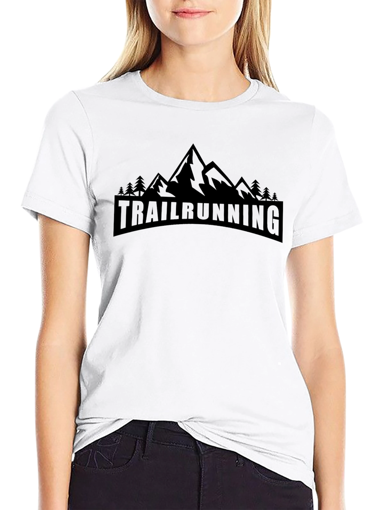 Trail Running Graphic T-Shirt - Mountain Design
