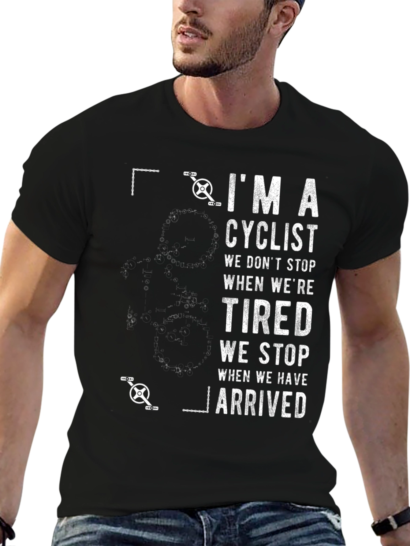 Cyclist Graphic T-Shirt - Never Quit Riding