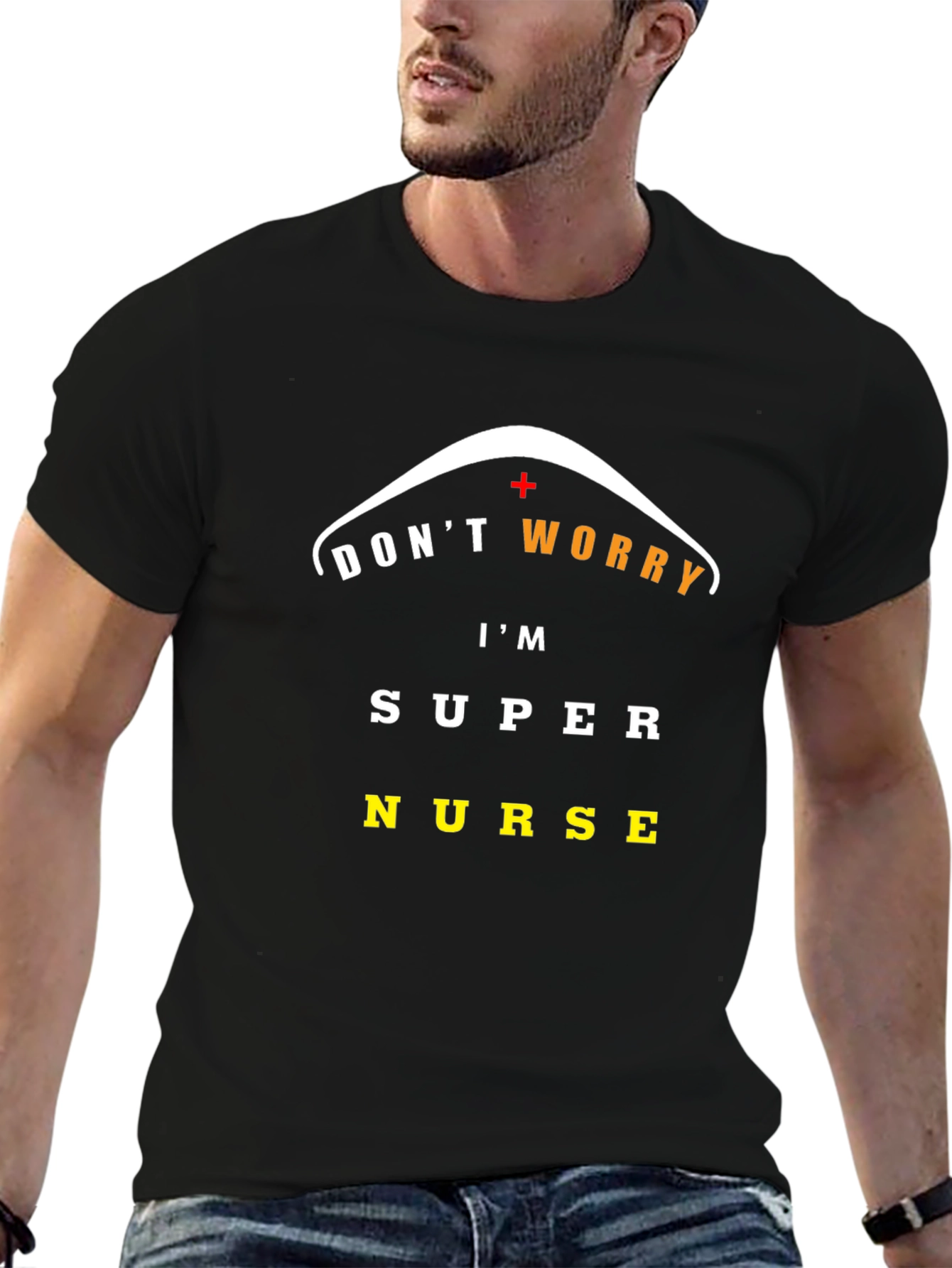 Super Nurse Graphic Tee - Black Cotton Comfort