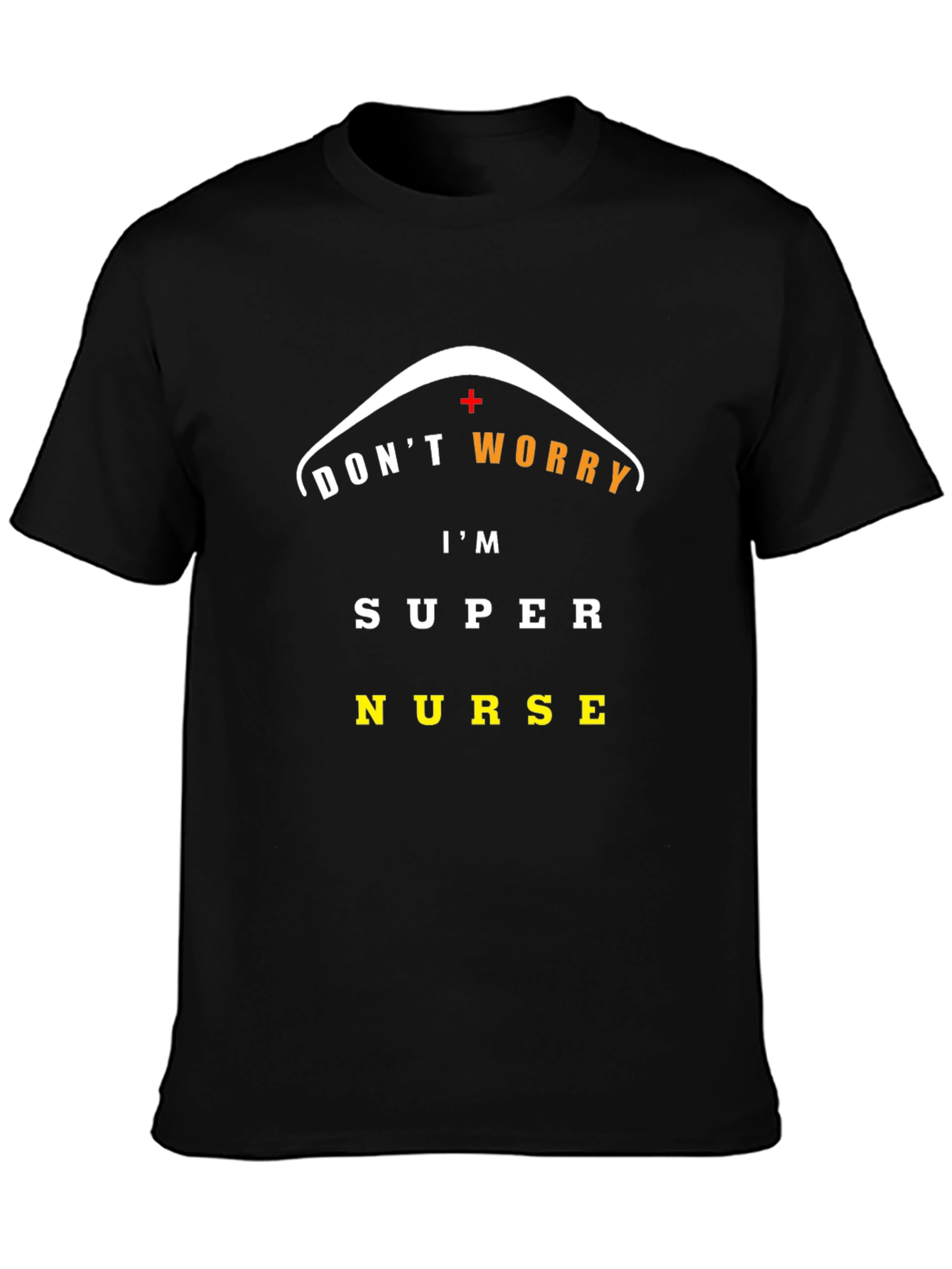 Super Nurse Graphic Tee - Black Cotton Comfort