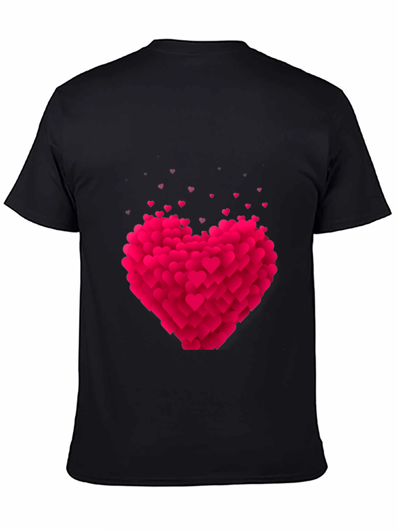 Heart Burst Graphic Tee - Black Cotton Blend