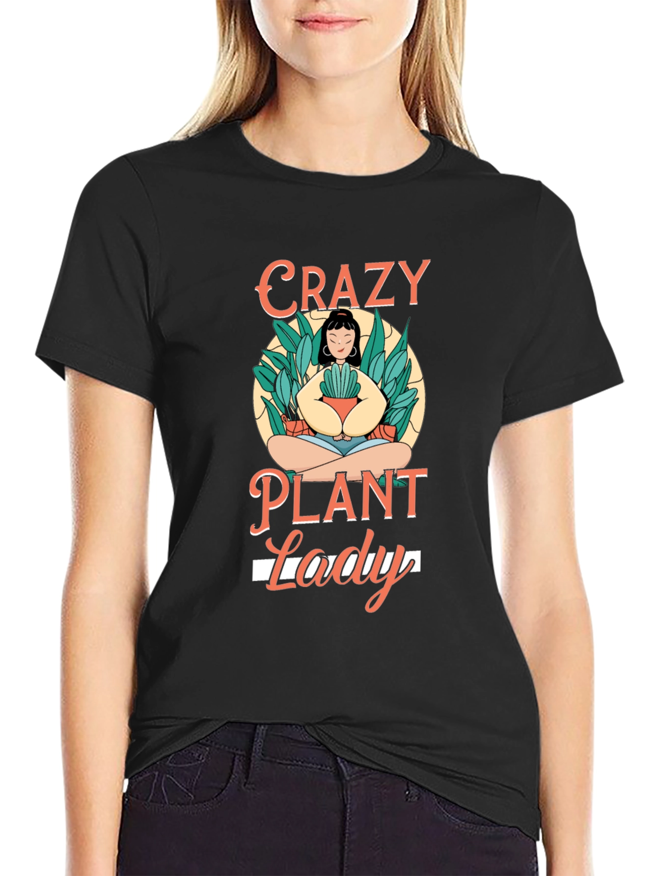 Crazy Plant Lady Graphic Tee - Black T-Shirt