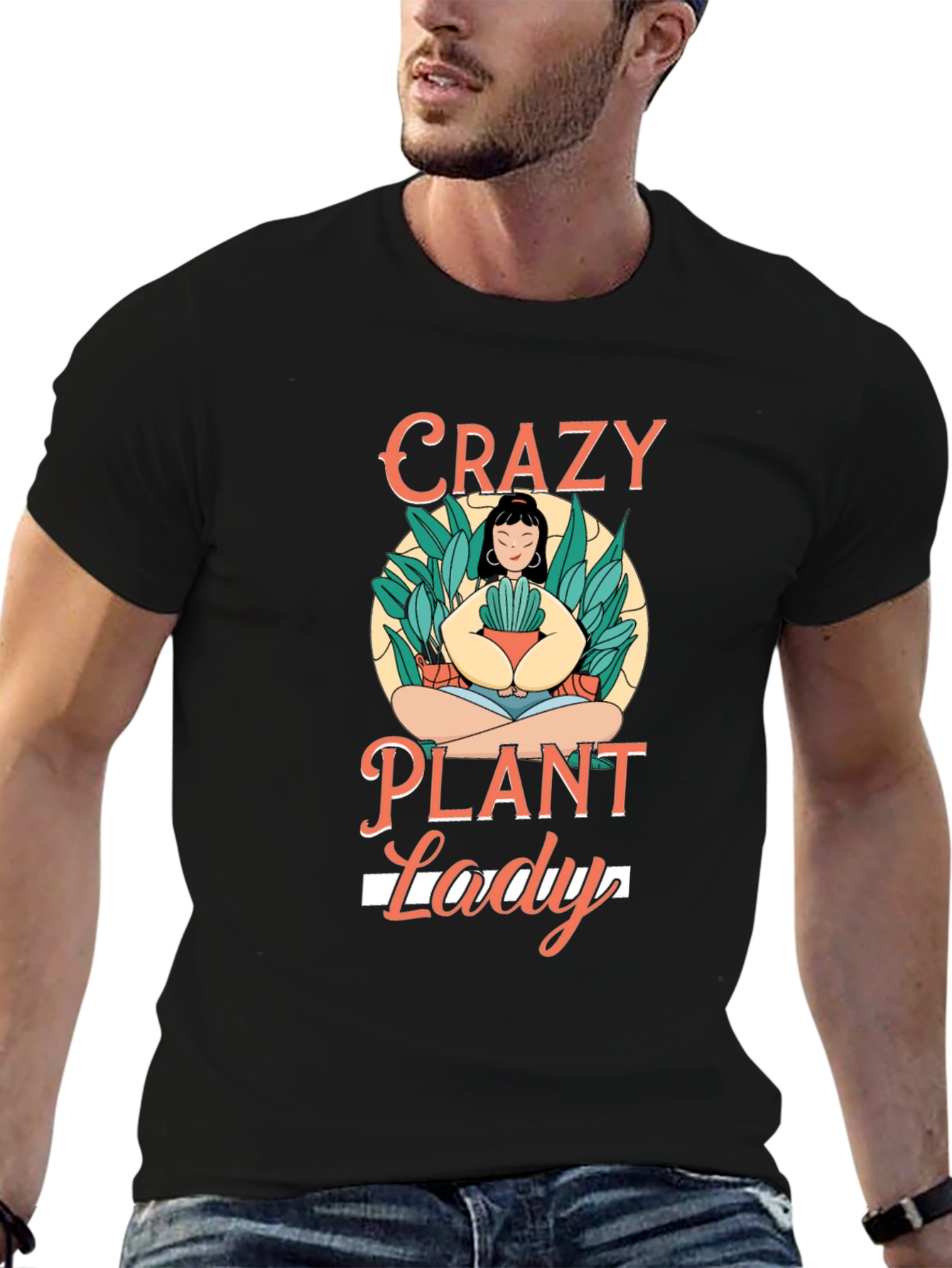 Crazy Plant Lady Graphic Tee - Black T-Shirt