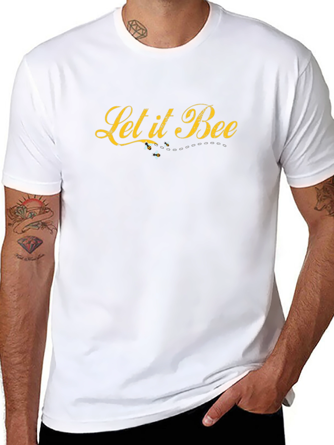 Let it Bee Graphic T-Shirt - Black Cotton Tee