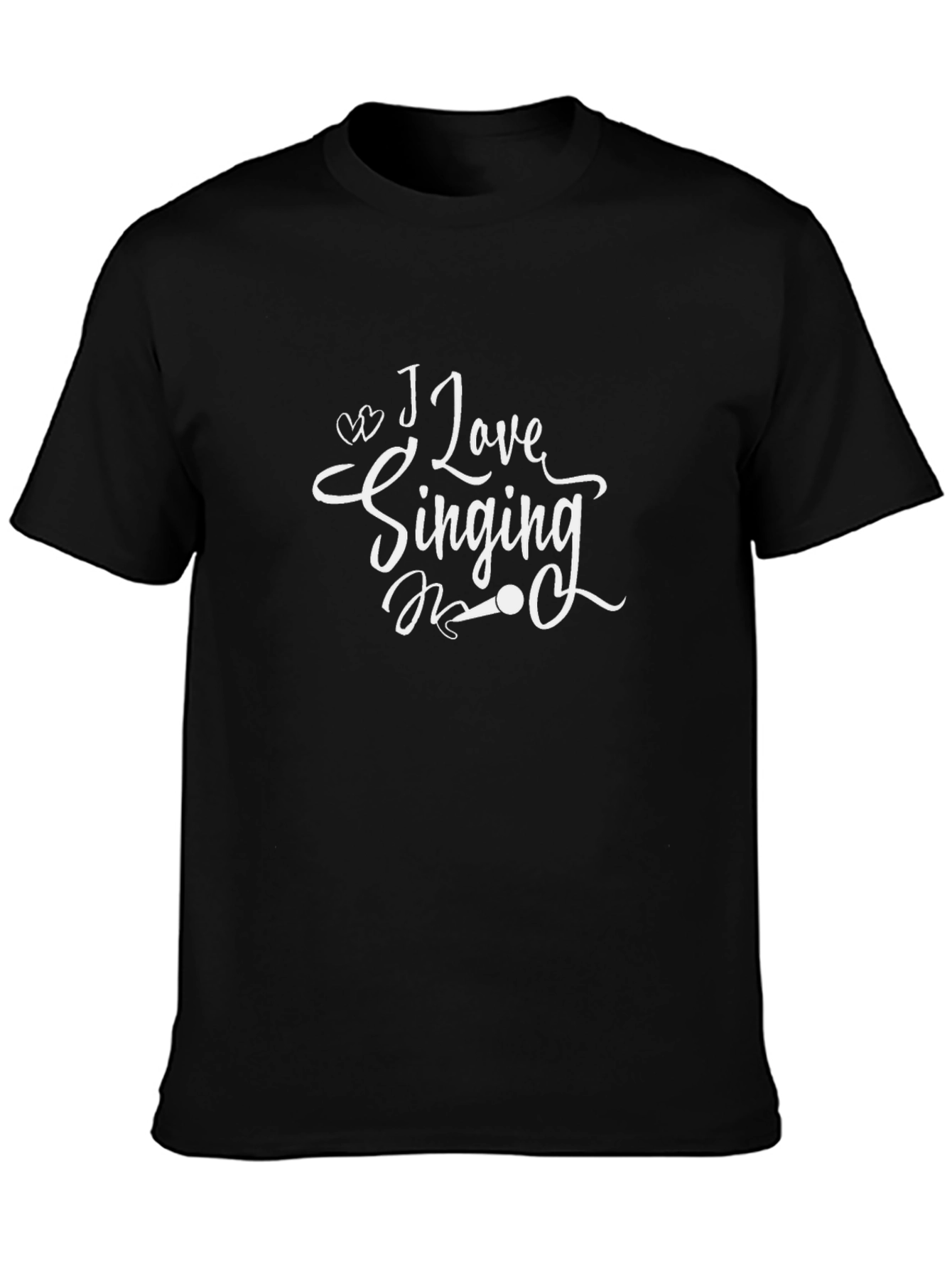 I Love Singing Black T-Shirt