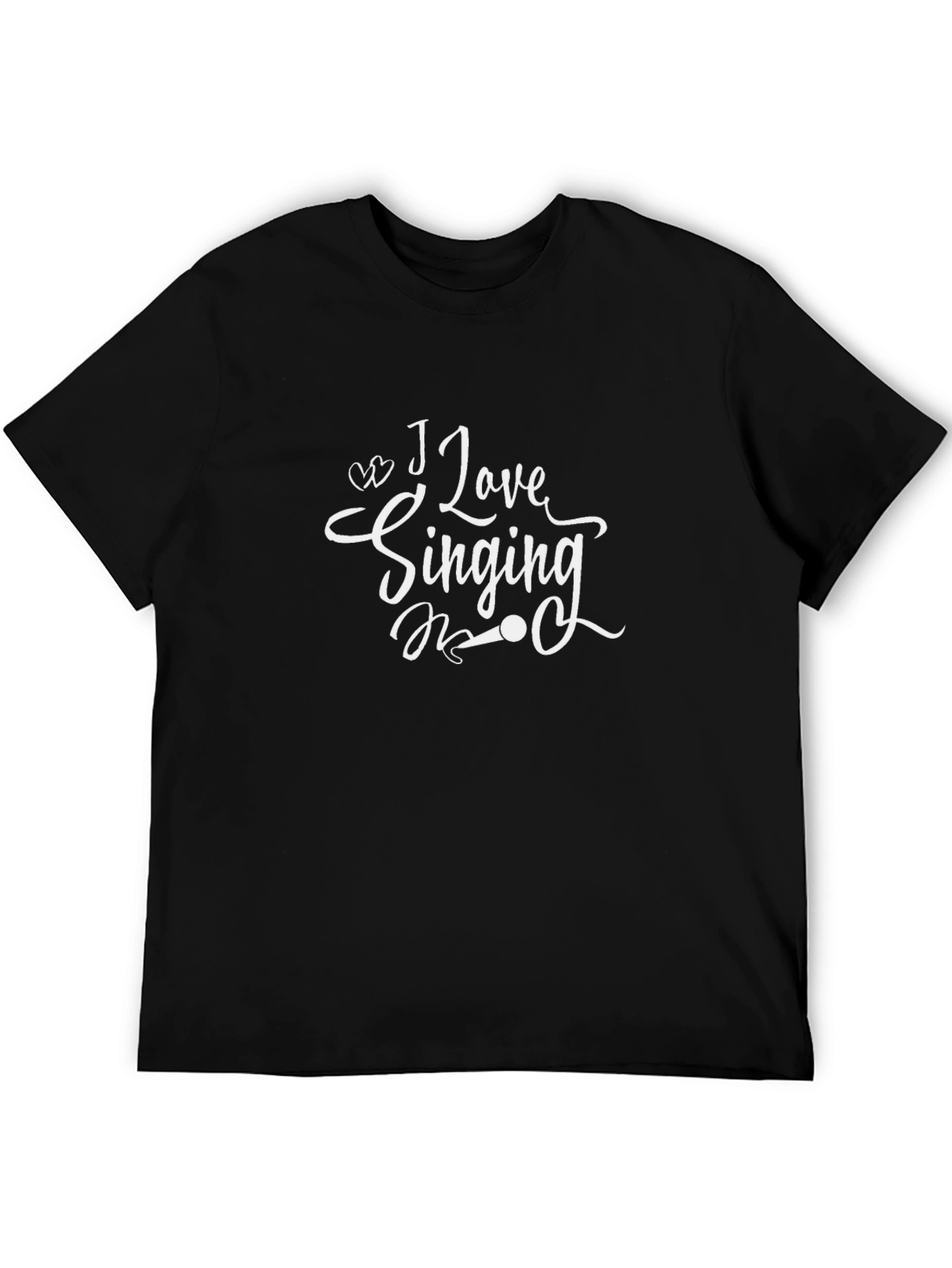 I Love Singing Black T-Shirt