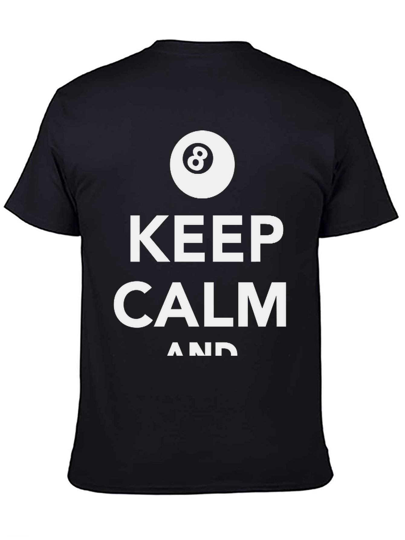 Keep Calm 8 Ball Black T-Shirt