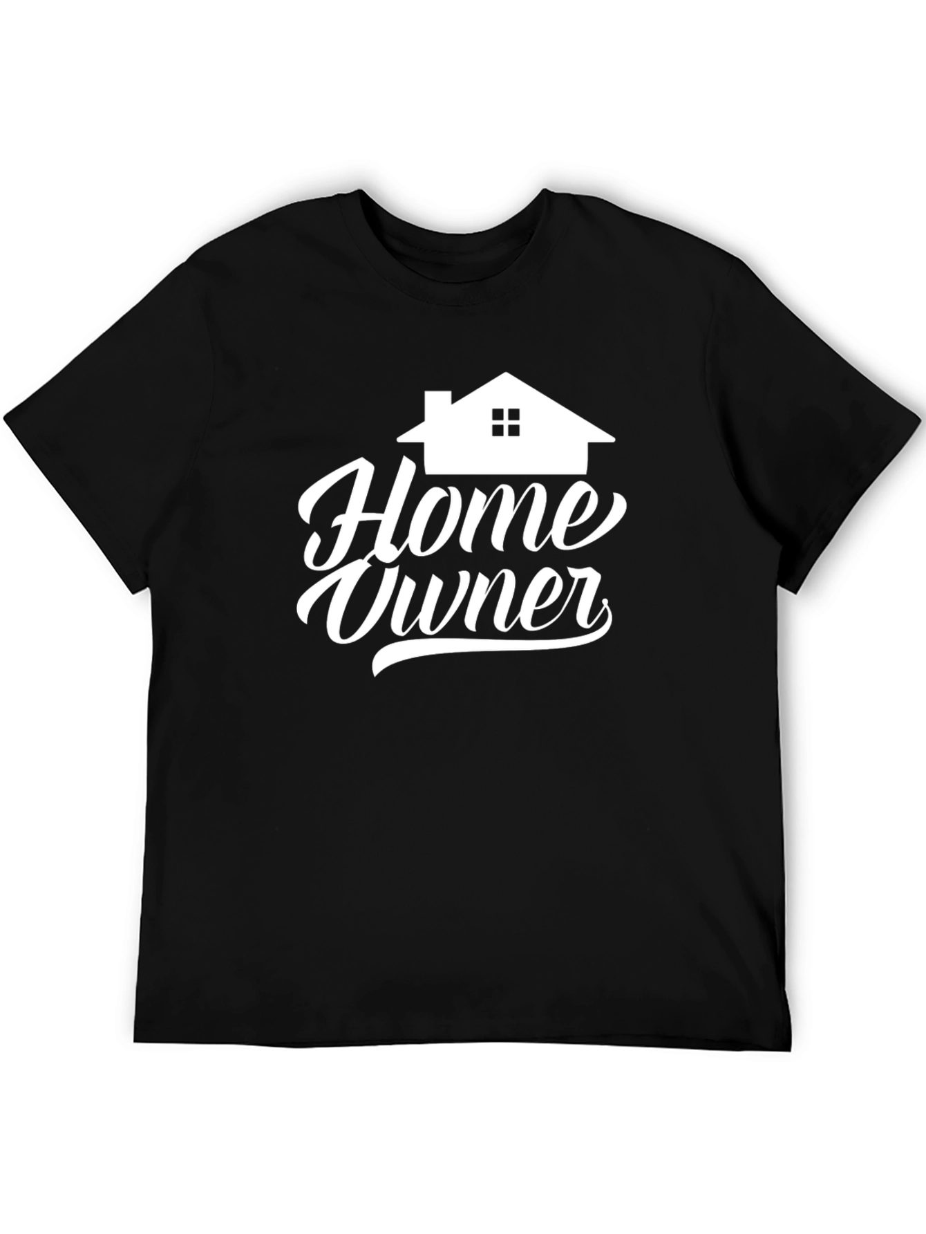 Home Owner Graphic Tee - Black Cotton T-Shirt