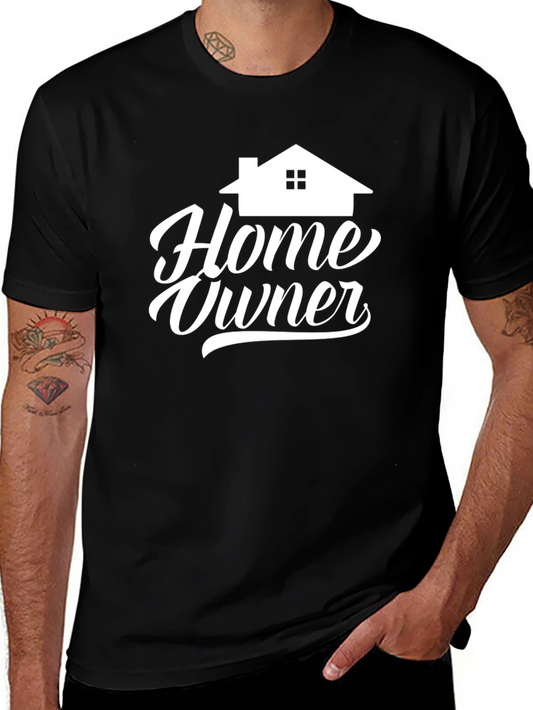 Home Owner Graphic Tee - Black Cotton T-Shirt