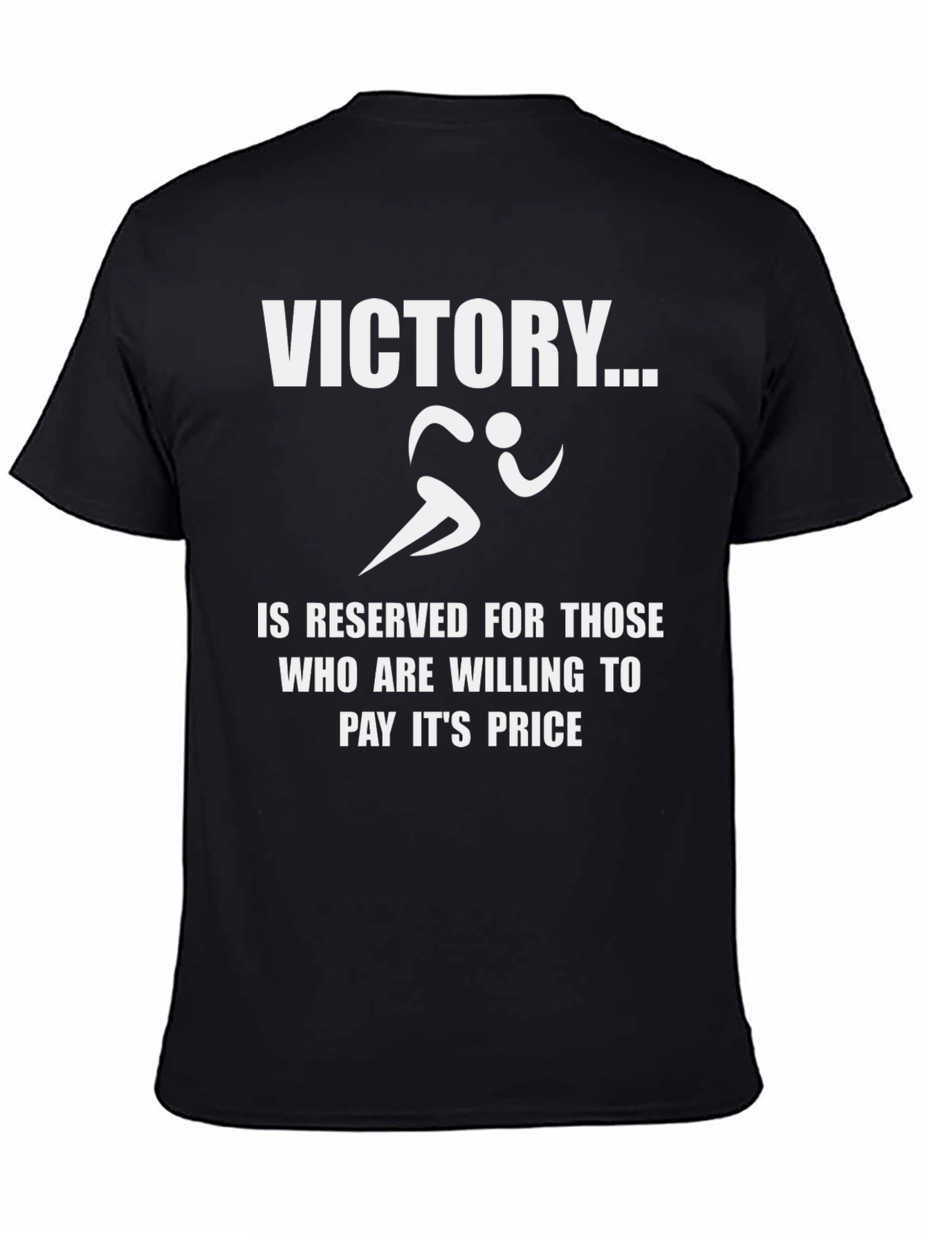 Victory Black T-Shirt Motivation and Athletic Design