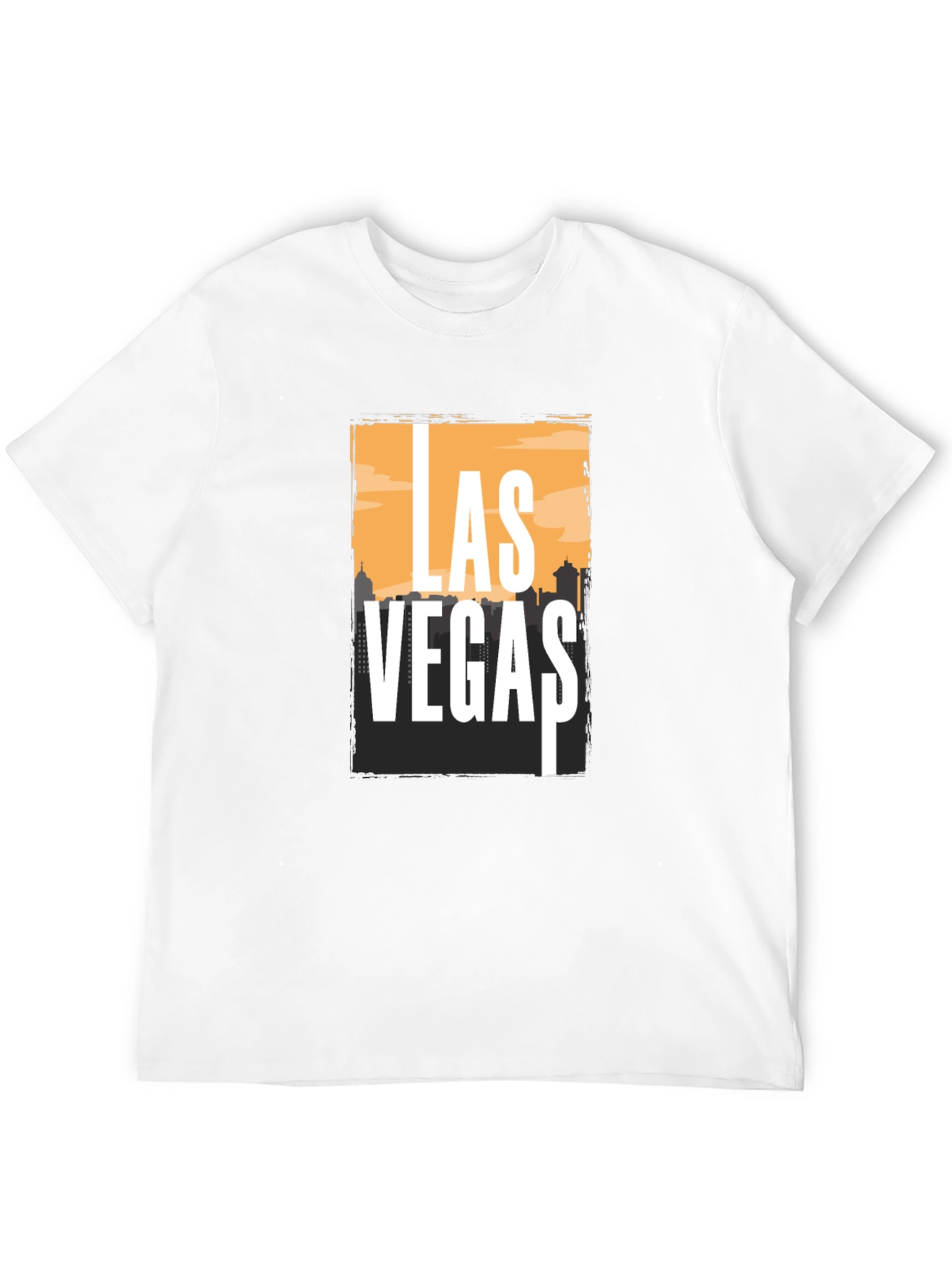 Las Vegas Graphic Print Crew Neck T-Shirt