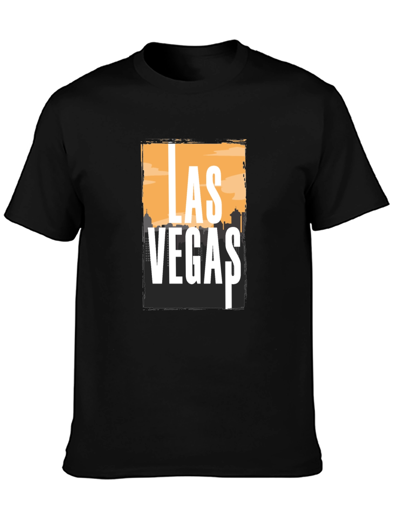 Las Vegas Graphic Print Crew Neck T-Shirt