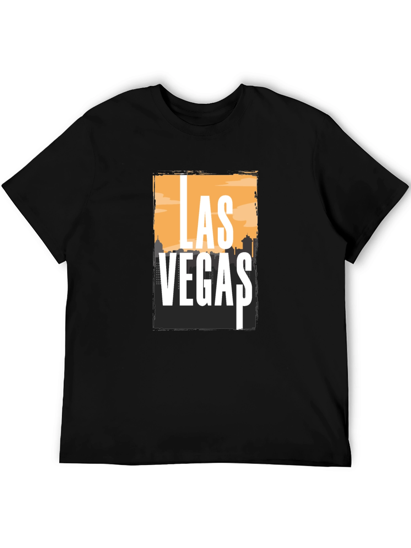 Las Vegas Graphic Print Crew Neck T-Shirt