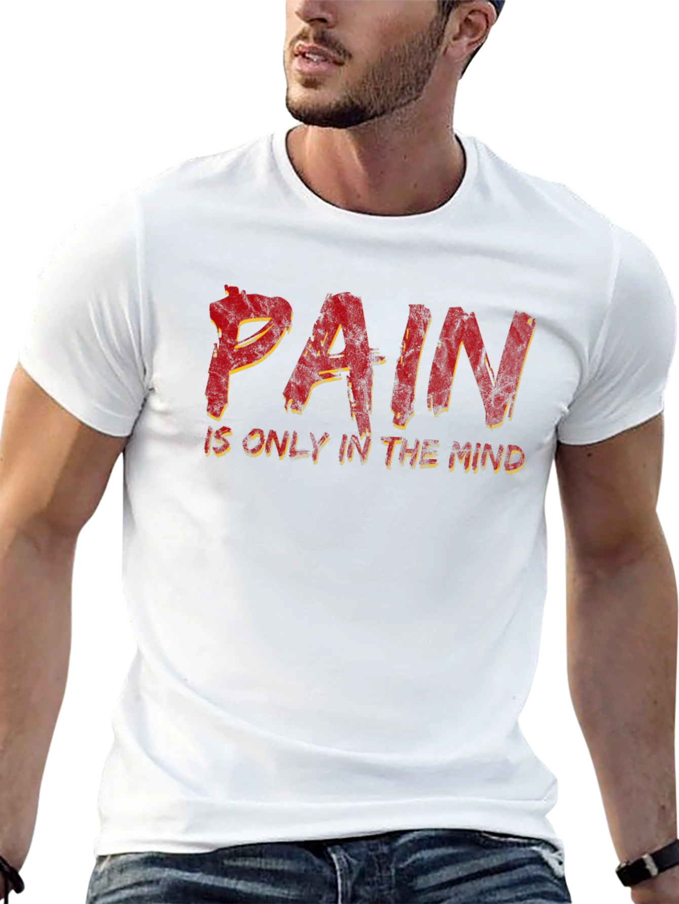 Pain is Only in the Mind Black T-Shirt
