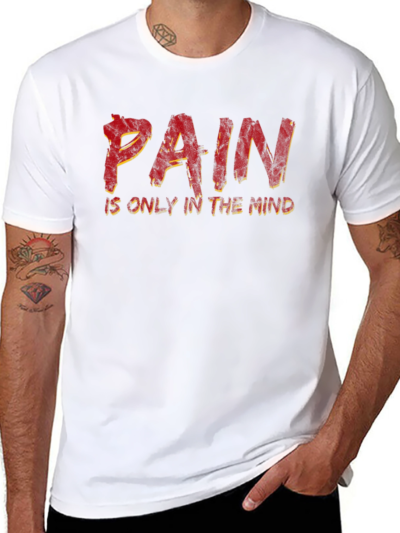Pain is Only in the Mind Black T-Shirt