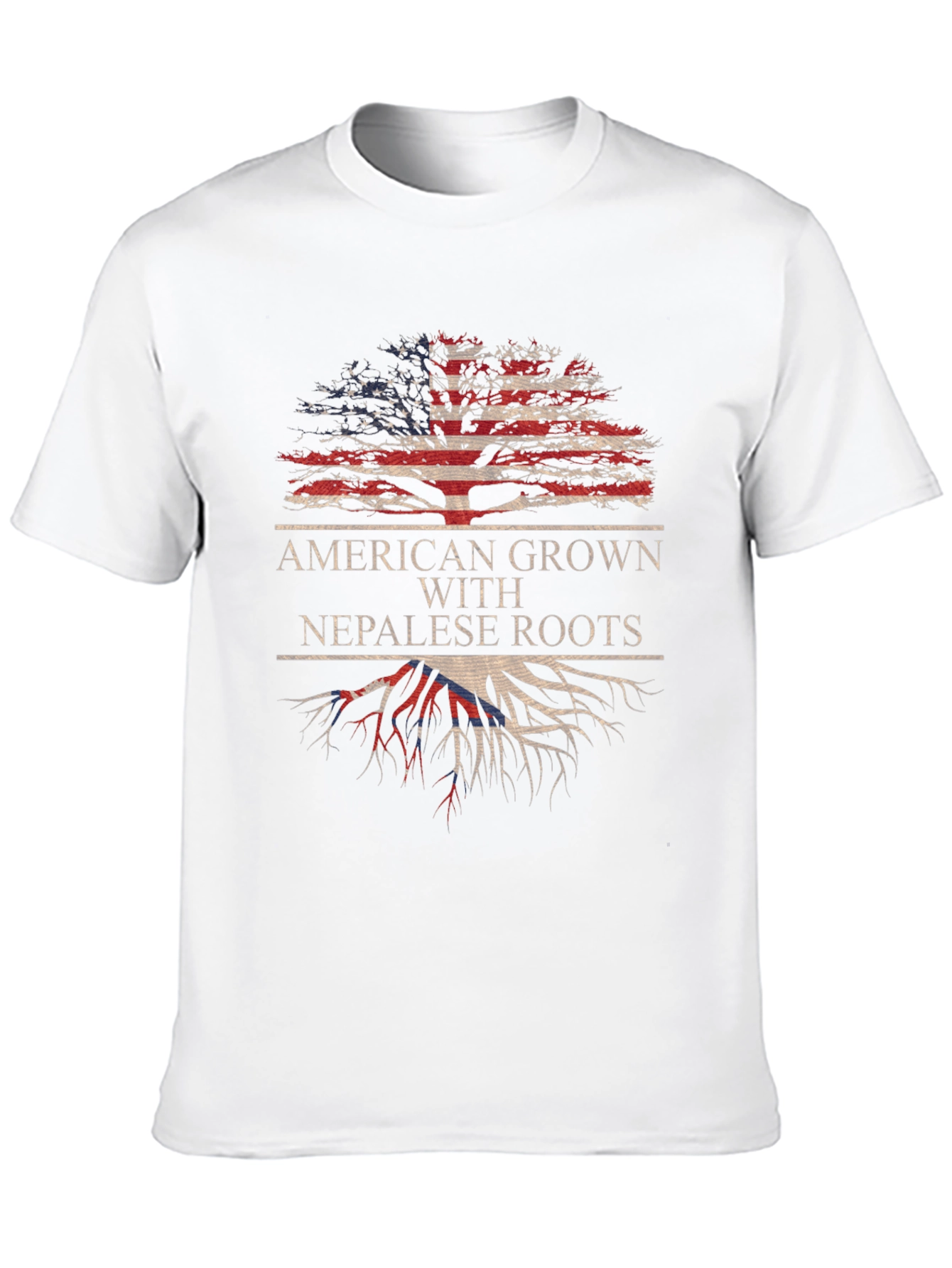 American Grown with Nepalese Roots Graphic T-Shirt