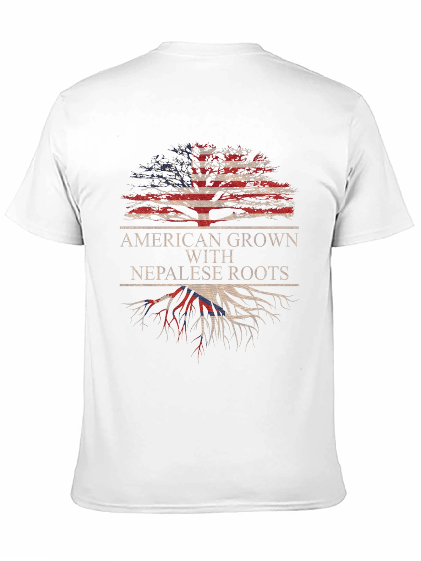 American Grown with Nepalese Roots Graphic T-Shirt