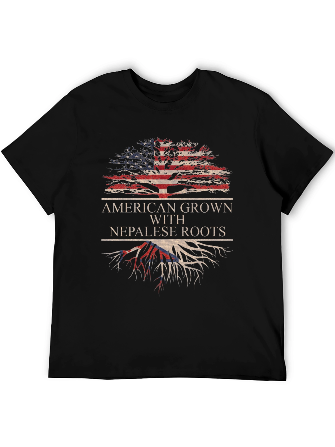 American Grown with Nepalese Roots Graphic T-Shirt