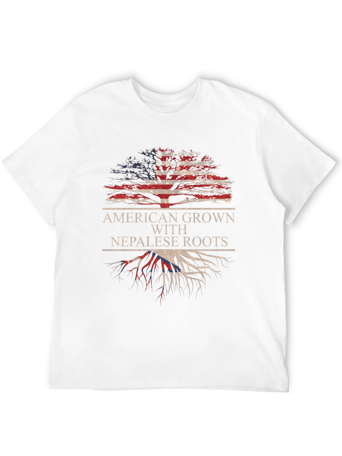 American Grown with Nepalese Roots Graphic T-Shirt