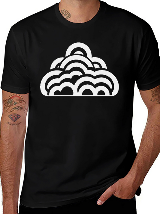 Abstract Cloud Graphic Tee - Black