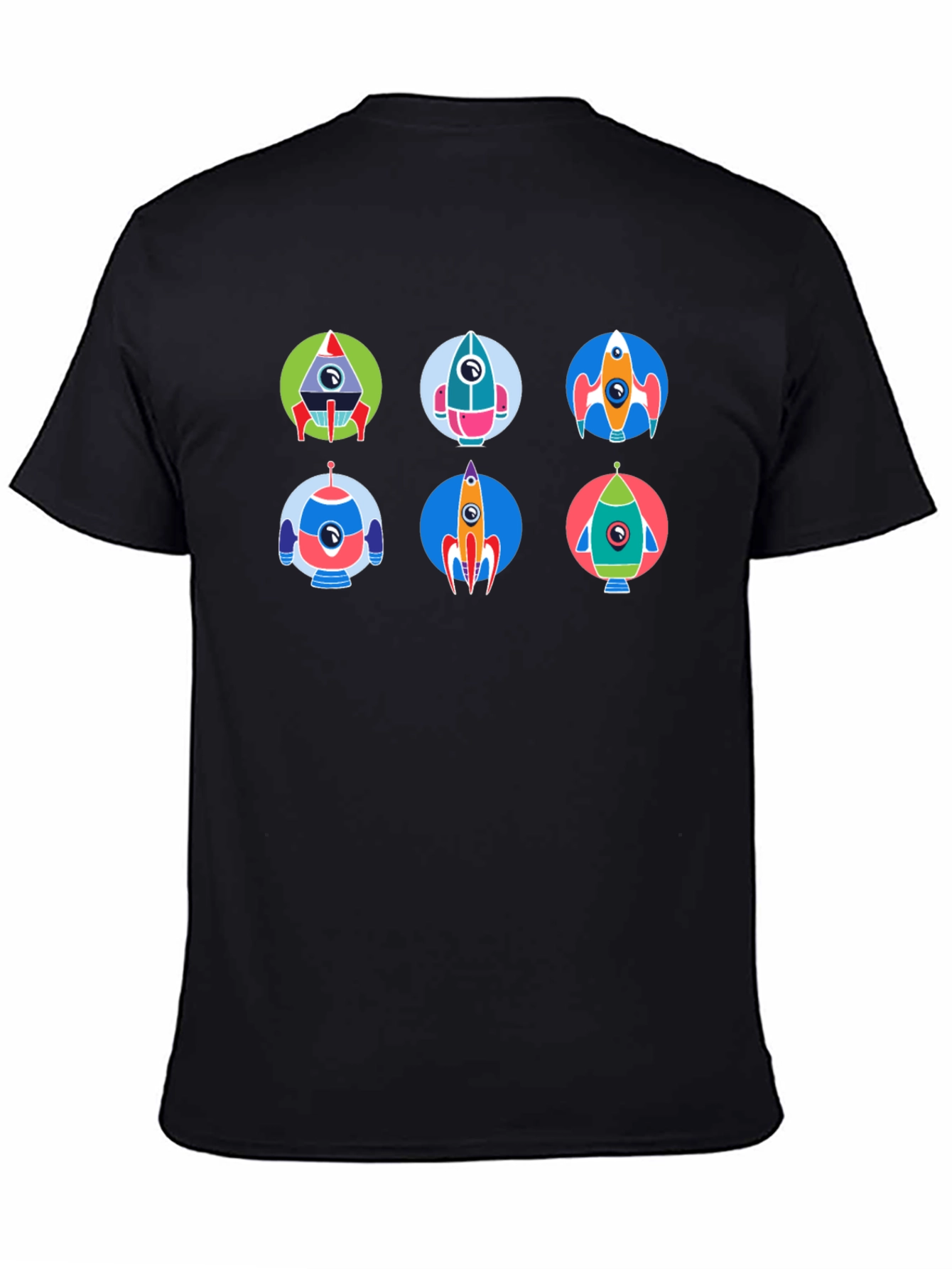 Retro Rocket Graphic Tee - Space Adventure Style