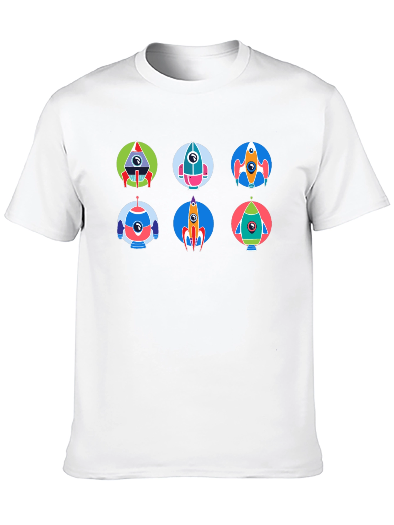 Retro Rocket Graphic Tee - Space Adventure Style
