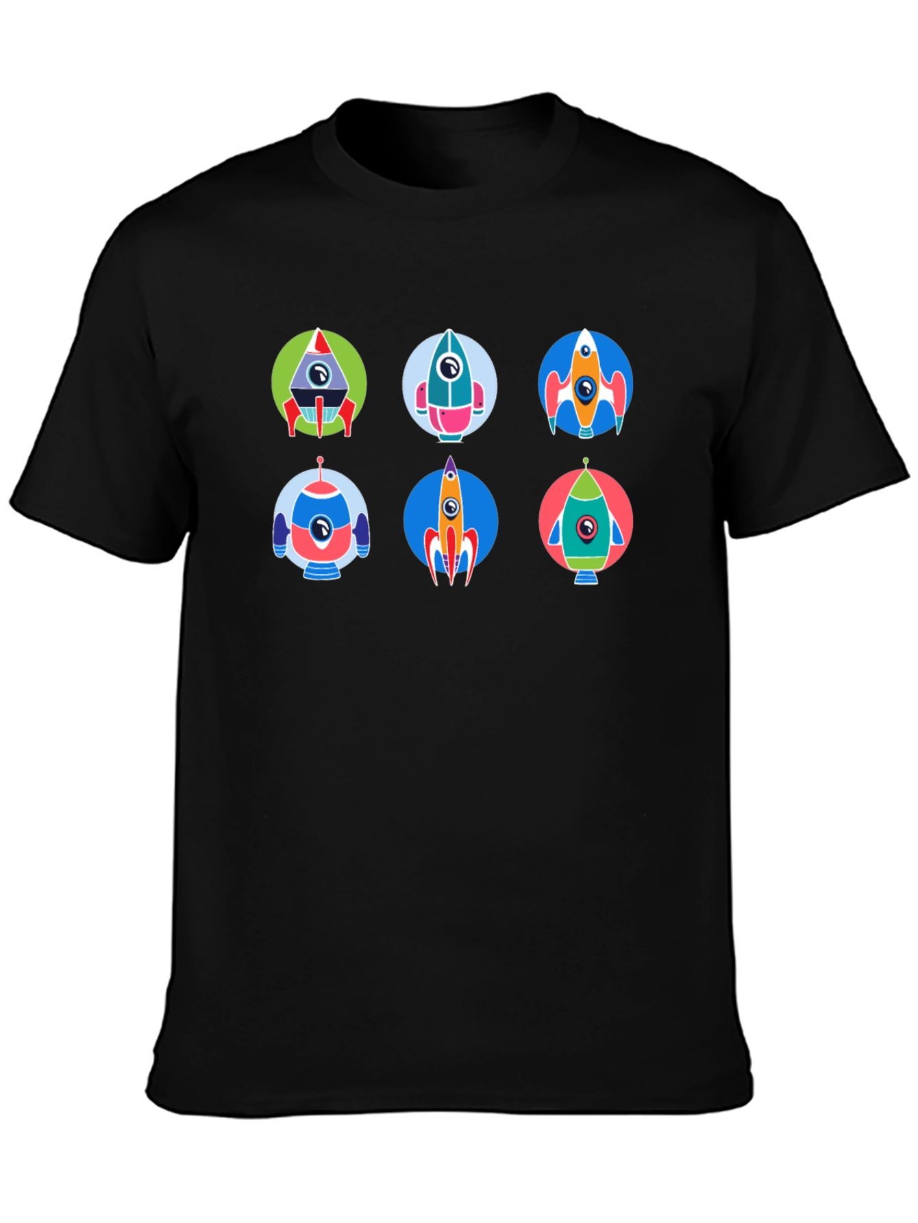 Retro Rocket Graphic Tee - Space Adventure Style