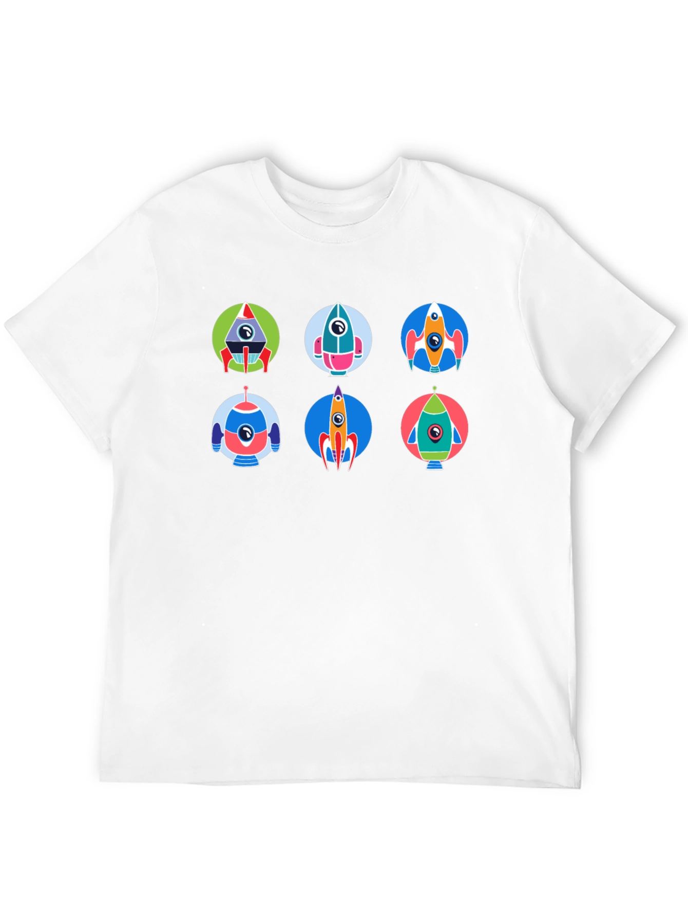 Retro Rocket Graphic Tee - Space Adventure Style