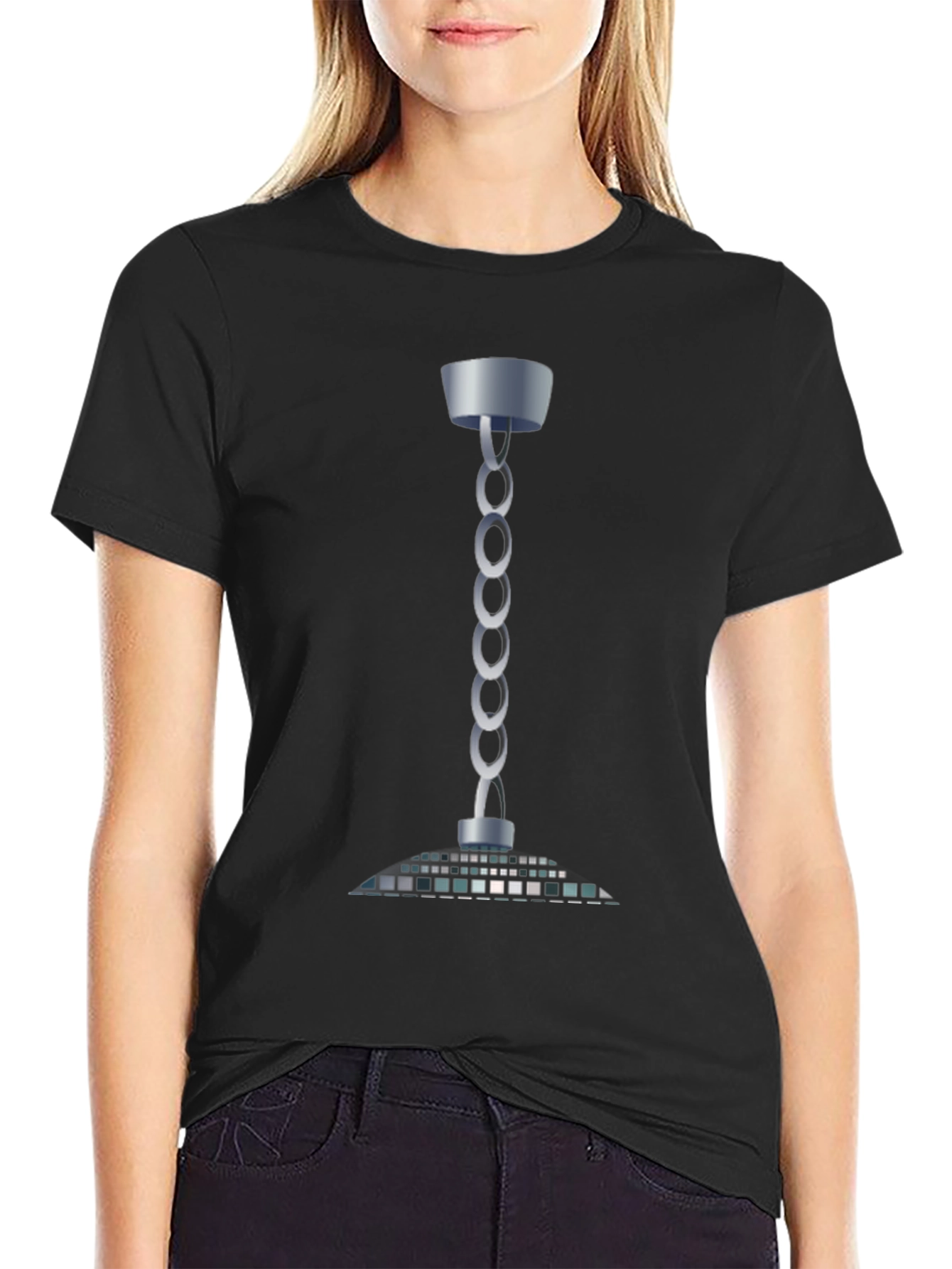 Disco Ball Chain T-Shirt - Retro Party Style