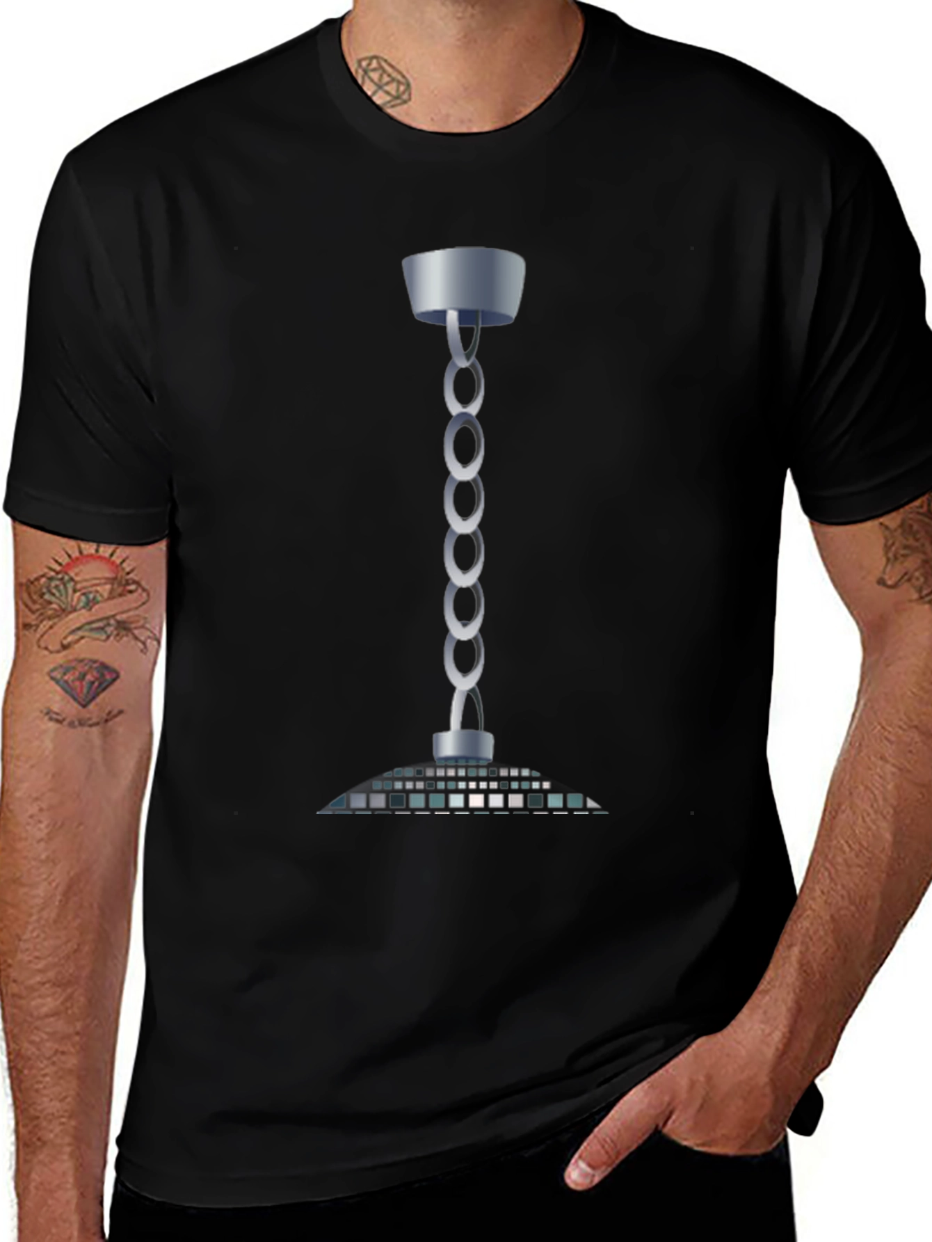 Disco Ball Chain T-Shirt - Retro Party Style