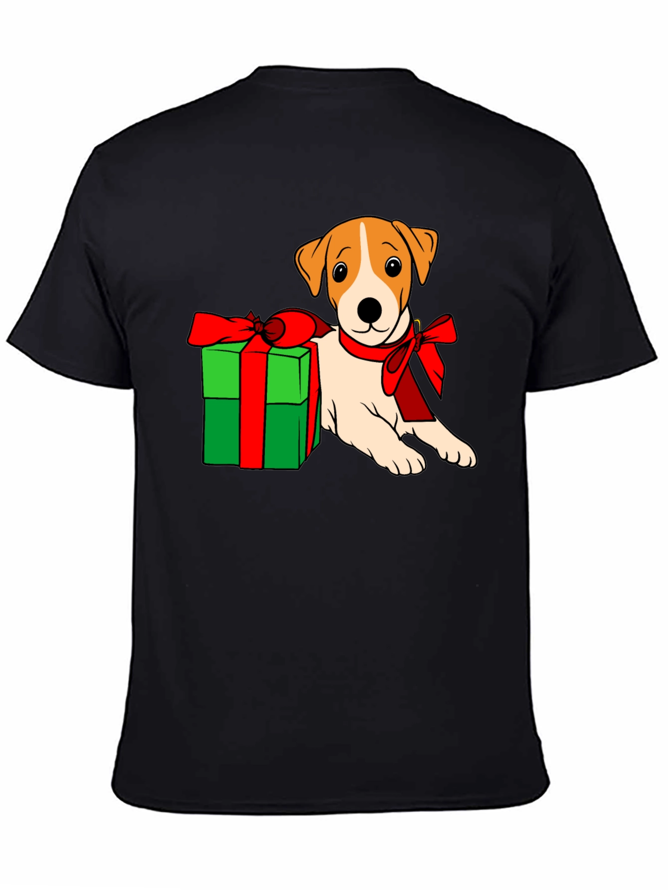 Dog with Gift T-Shirt - Holiday Cheer!