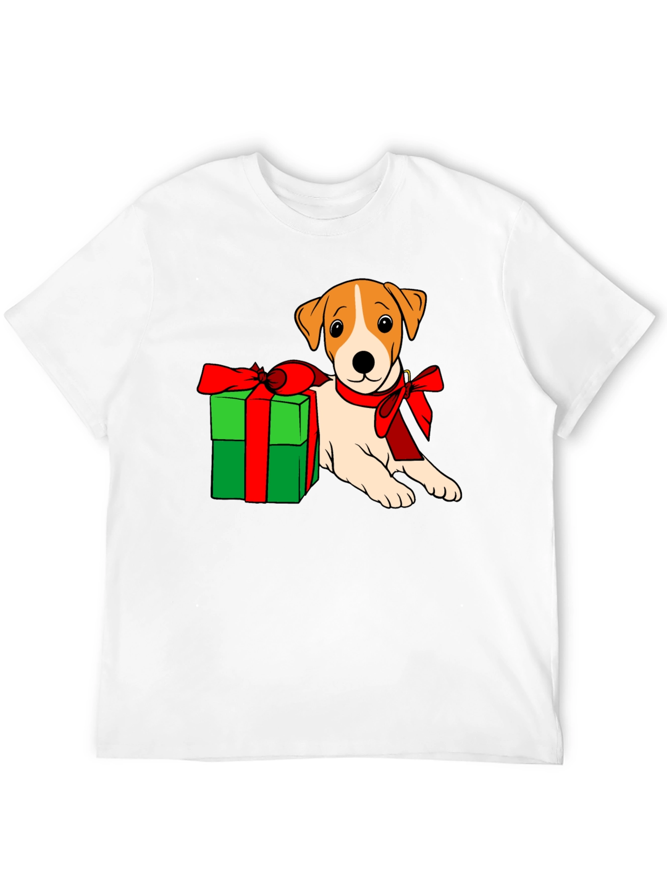 Dog with Gift T-Shirt - Holiday Cheer!
