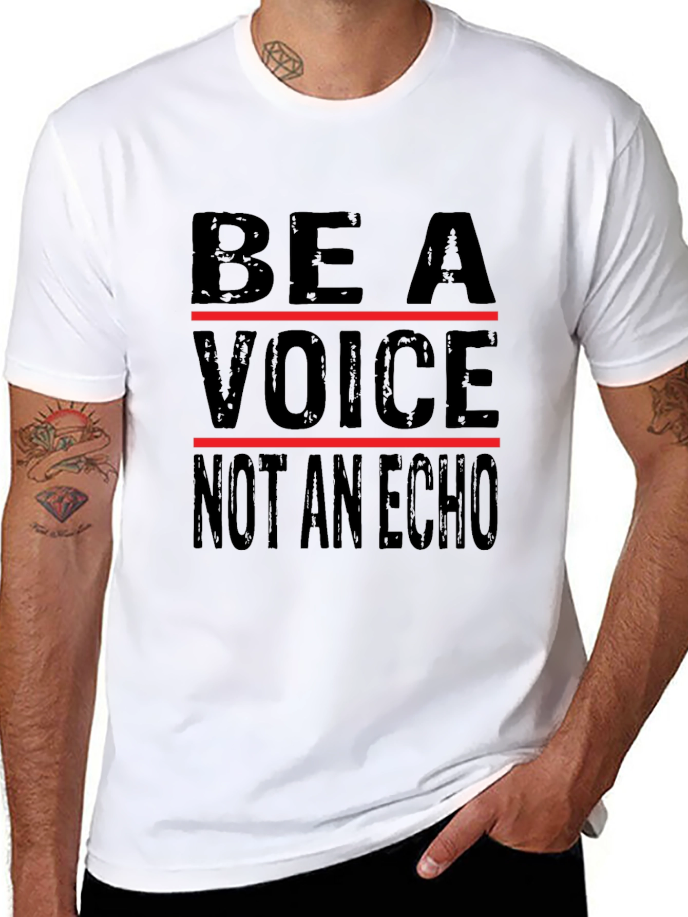 Be A Voice Graphic T-Shirt - Black