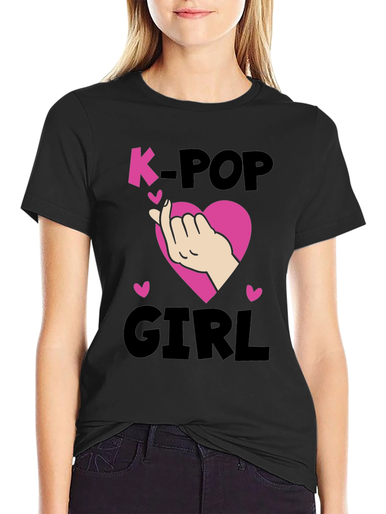 K-Pop Girl Heart Sign T-Shirt