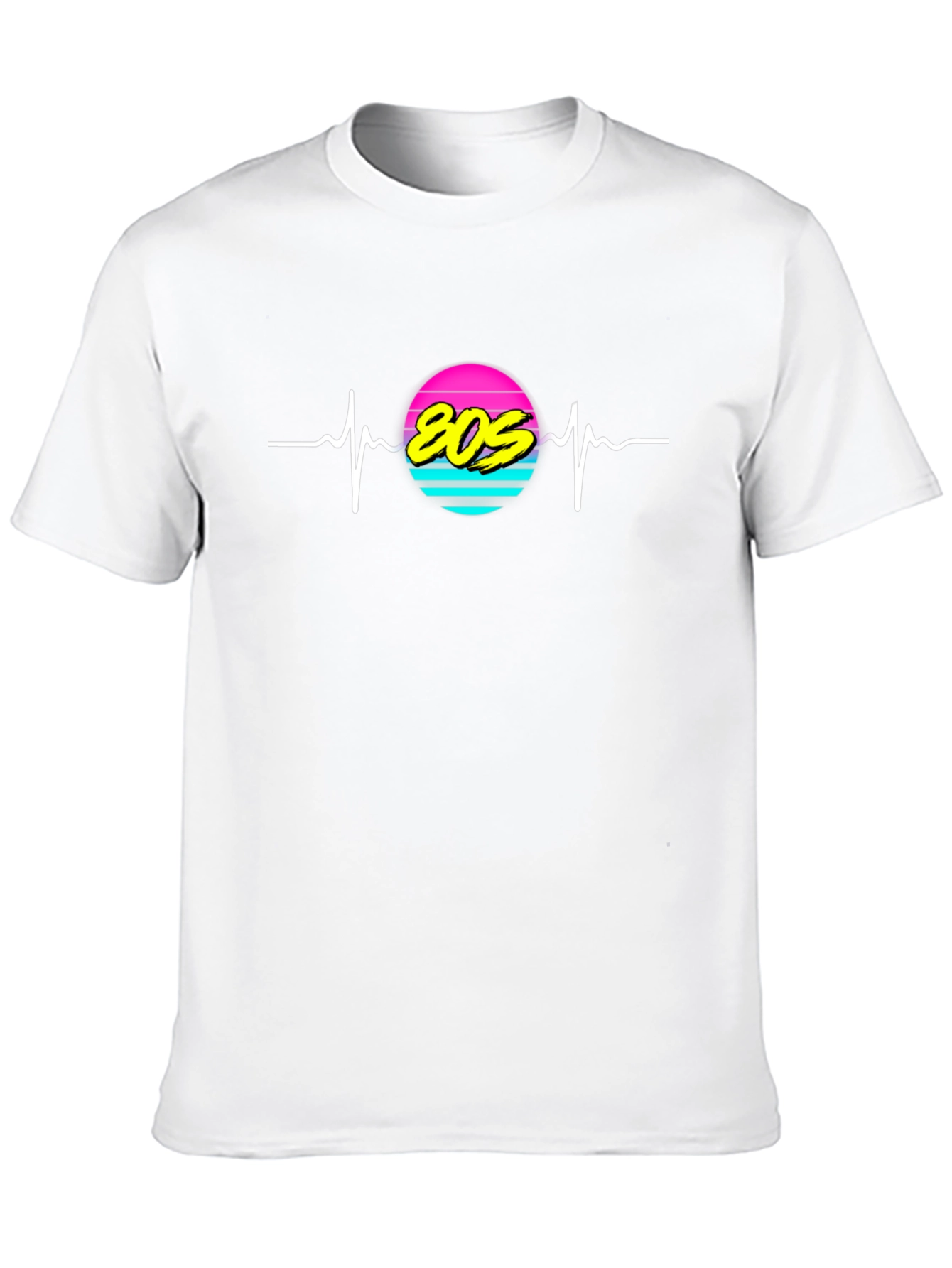 Retro 80s Heartbeat T-Shirt - Classic Throwback Style