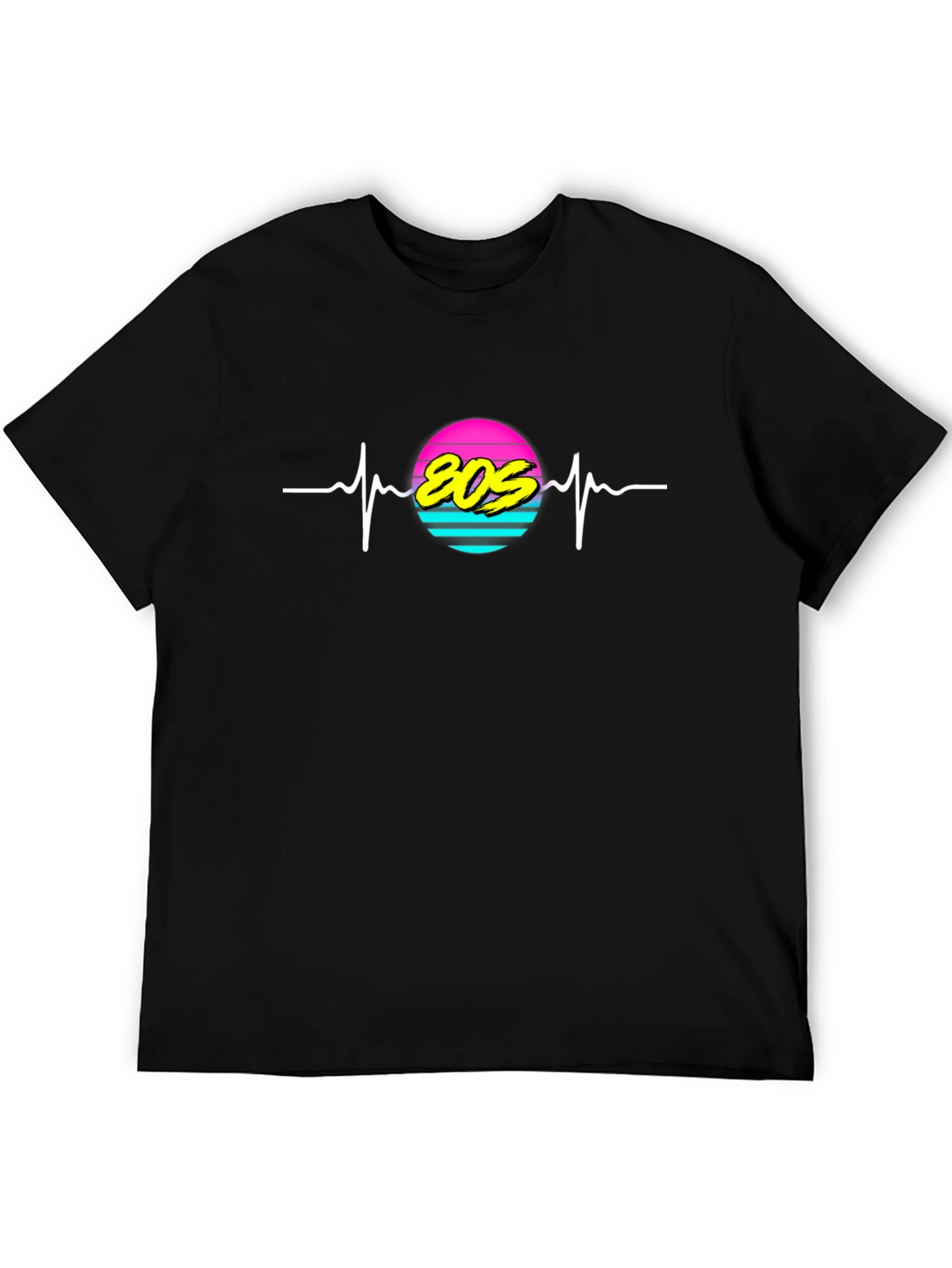 Retro 80s Heartbeat T-Shirt - Classic Throwback Style