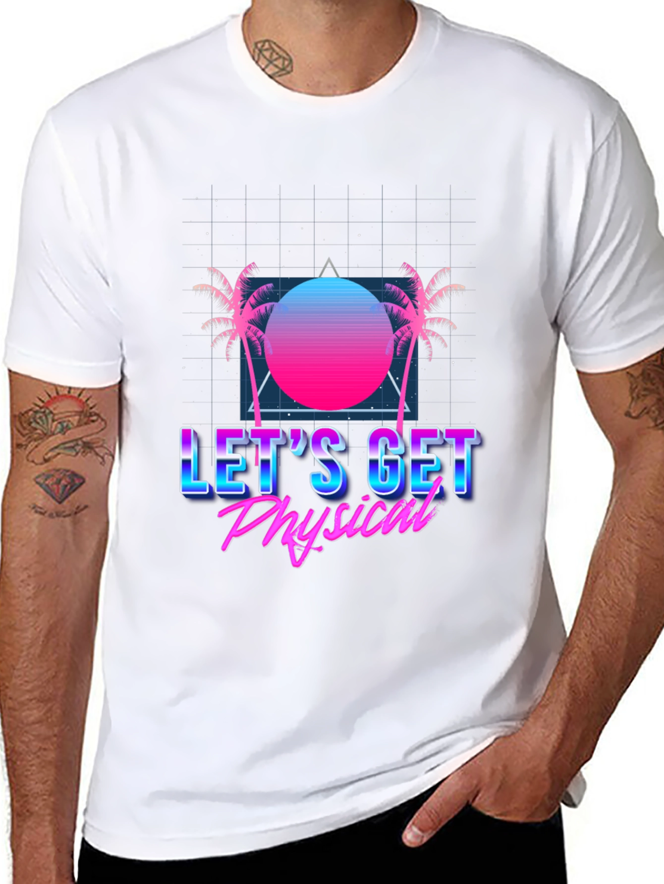 Retro Lets Get Physical Graphic Tee