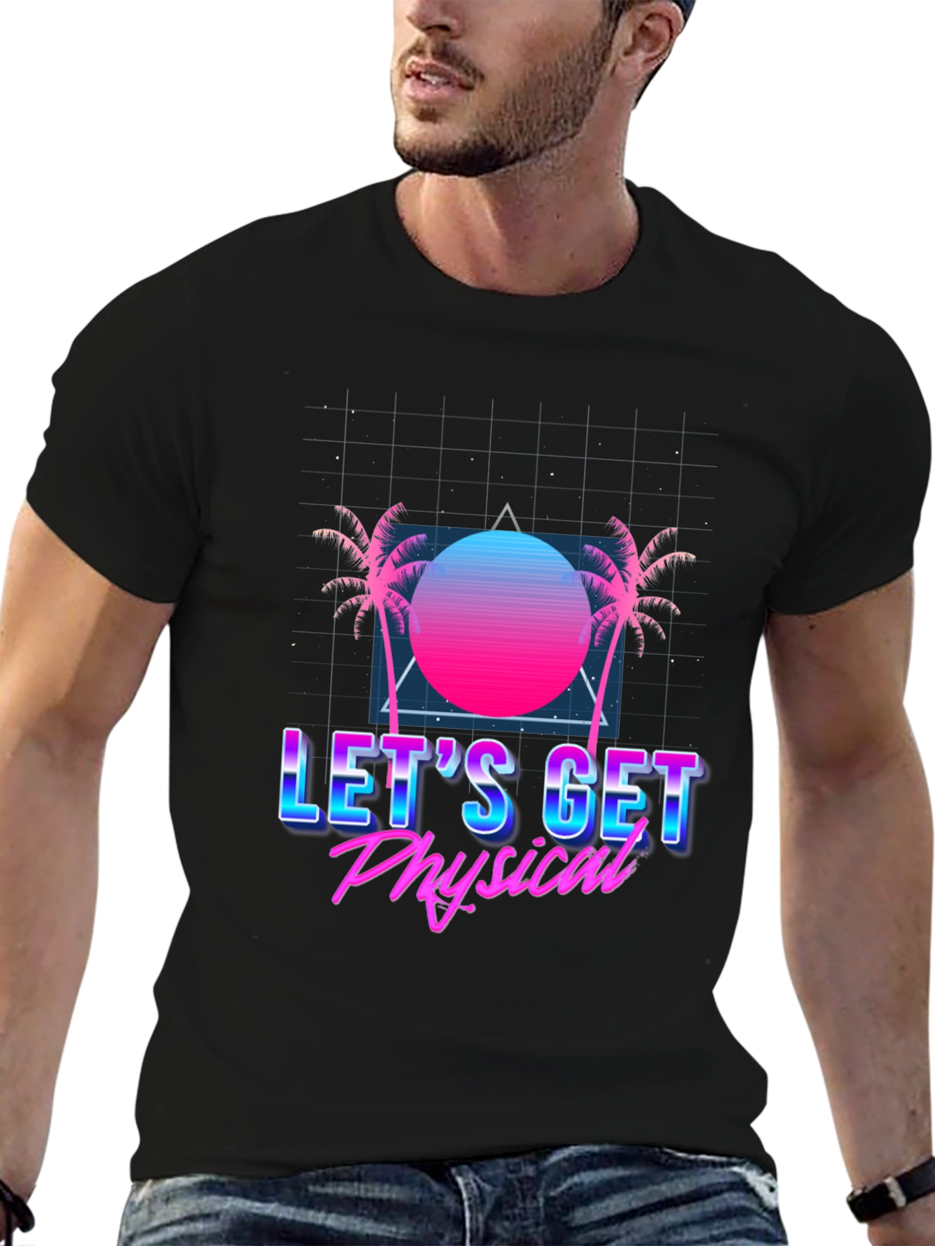 Retro Lets Get Physical Graphic Tee