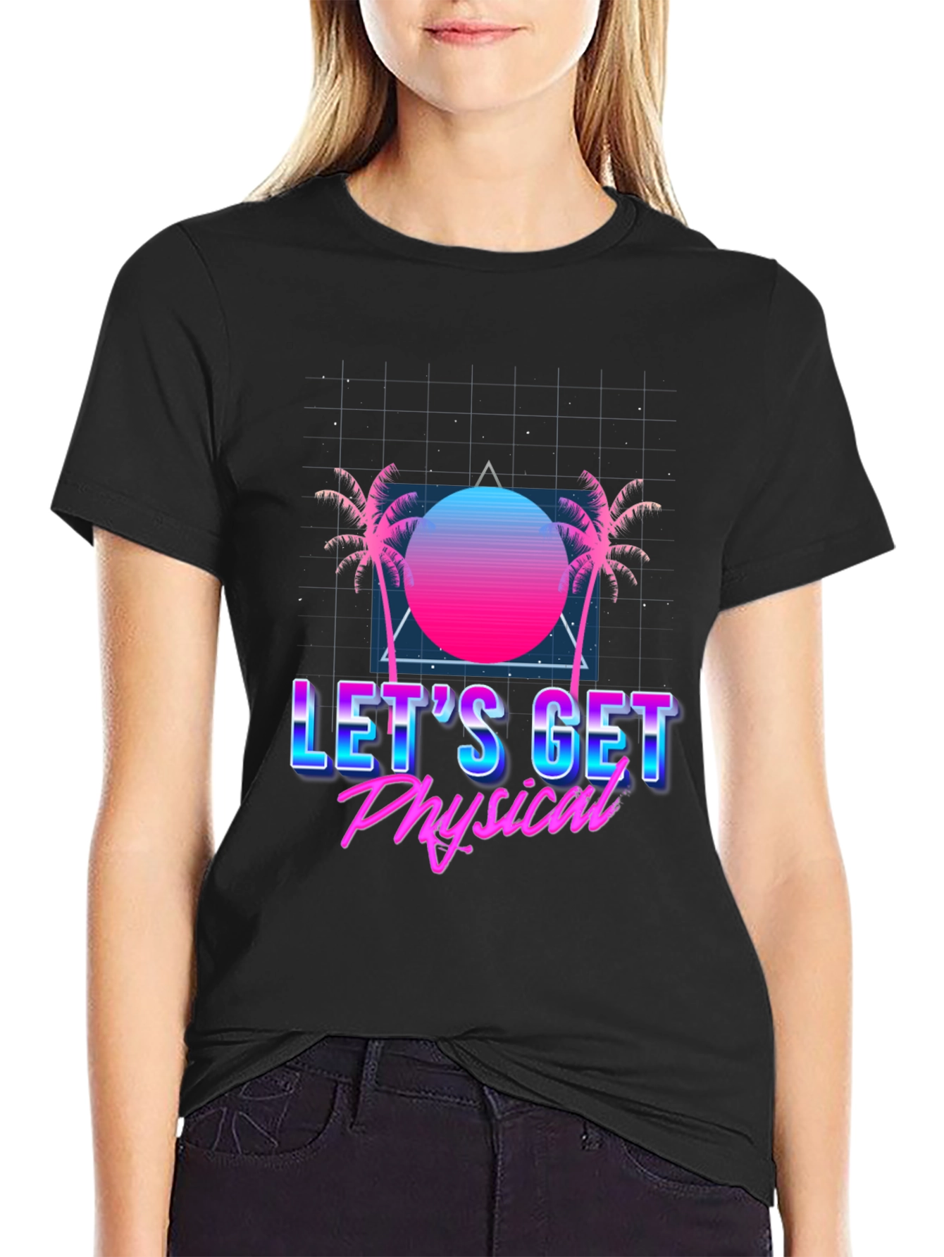 Retro Lets Get Physical Graphic Tee