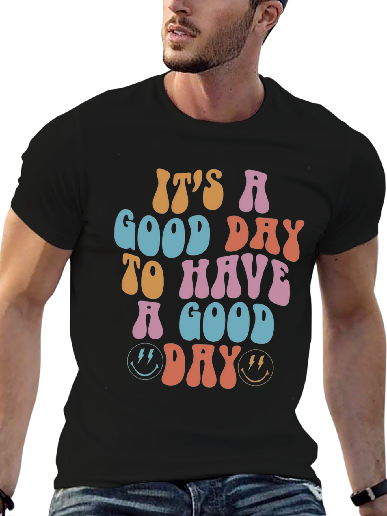 Good Day Retro Graphic Tee - Soft Cotton Blend