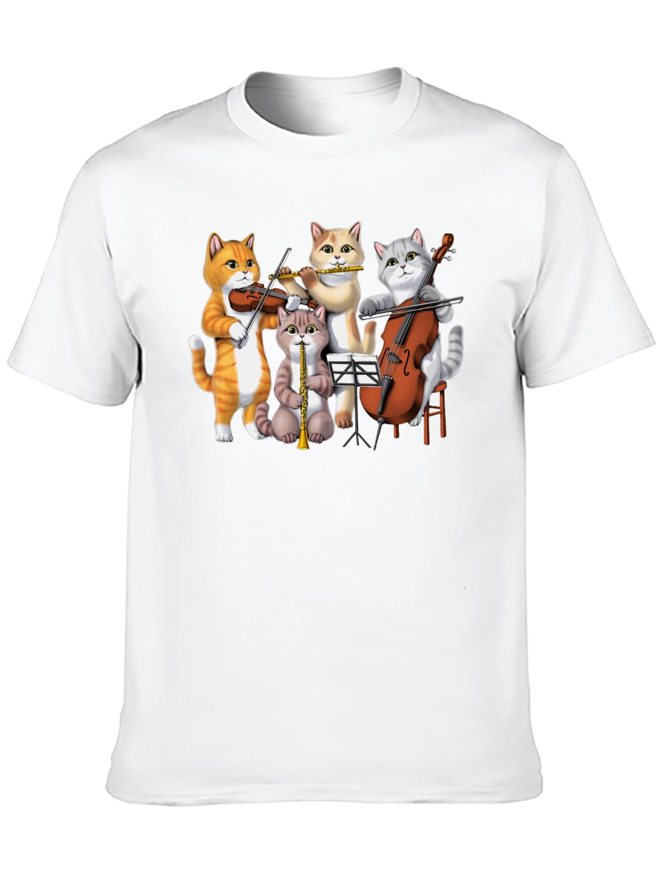 Cat Orchestra T-Shirt: Musical Felines Tee