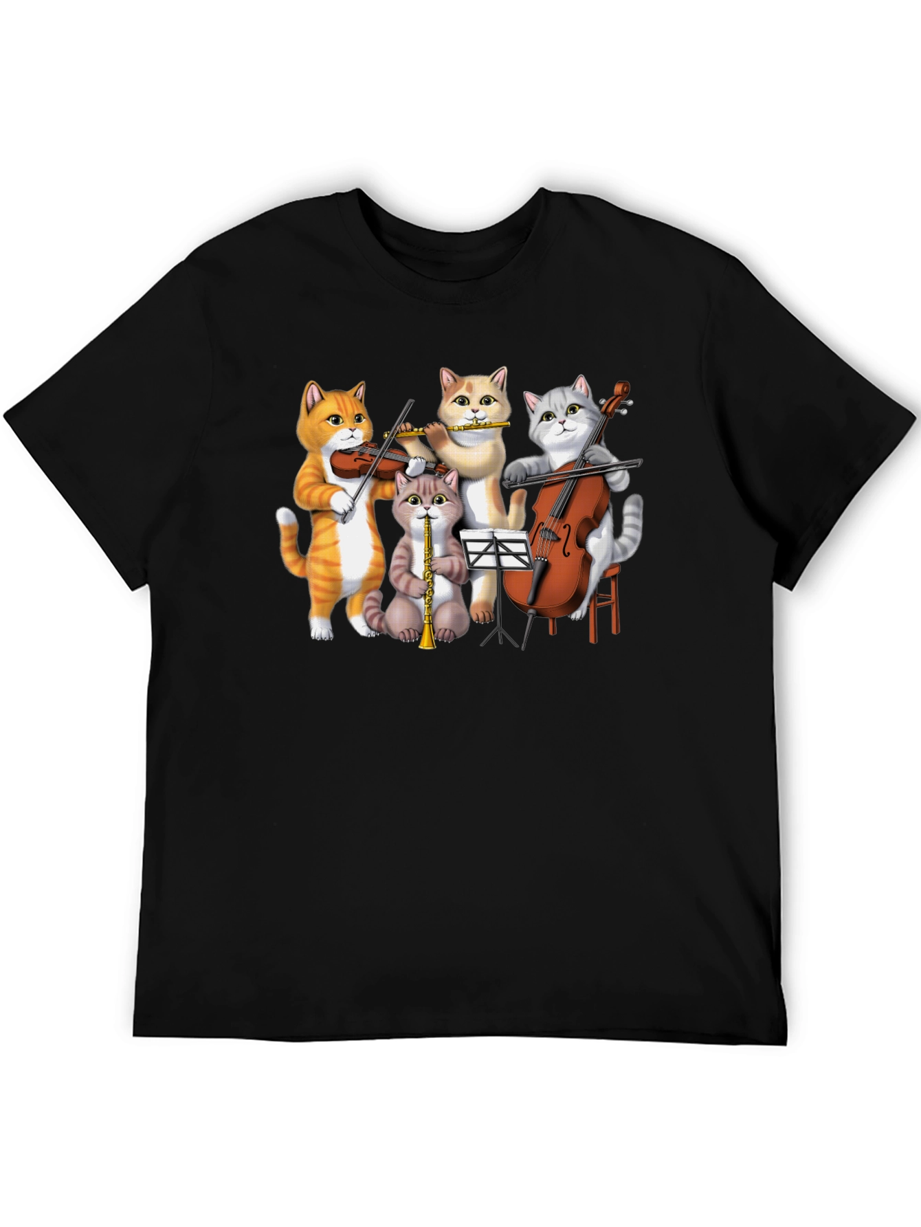 Cat Orchestra T-Shirt: Musical Felines Tee
